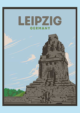 Leipzig City Germany Retro