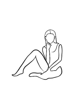 Woman Nude One Line