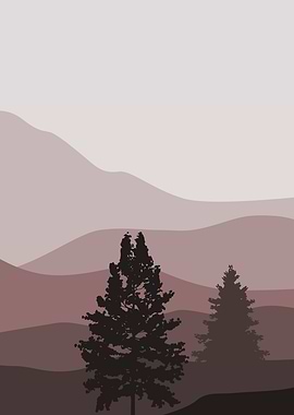 Beautiful mountain forest