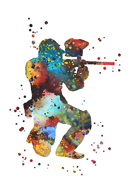 Paintball player