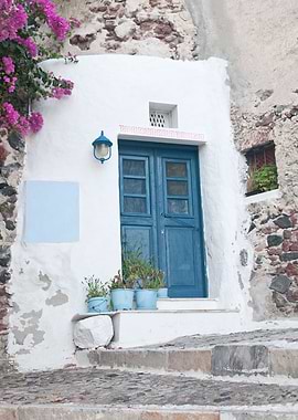 Santorini Oia Blue Door 1