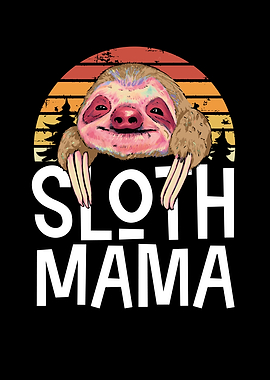 Sloth mom retro