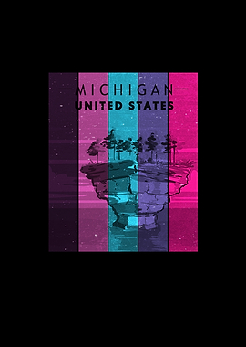 Vintage Neon City Michigan