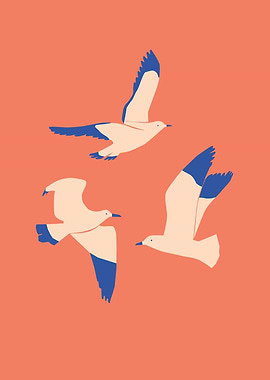 Nature flying birds decor