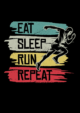 Eat Sleep Run Repeat Retro