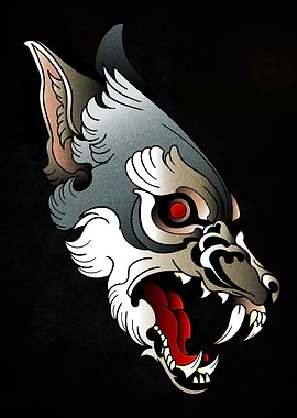 wolf neo traditional