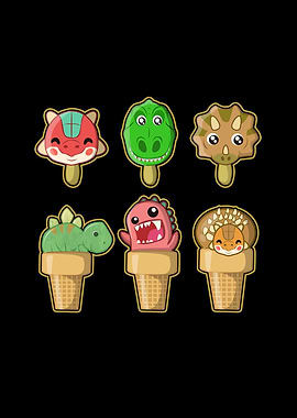Dino Popsicle Ice Cream