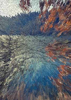 Abstract vintage lake