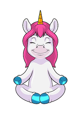 Unicorn Meditate Sitting