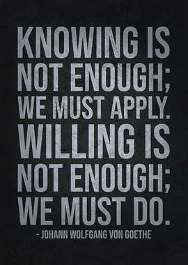 Knowing Is Not Enough