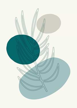 Blue Scandinavian shapes