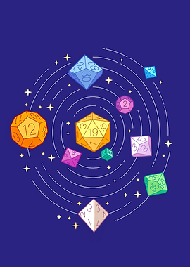 Role playing space dice