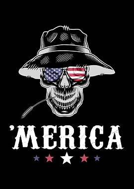 Skull Farmer Merica USA