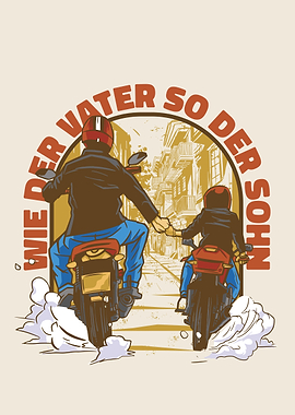 Like father like son biker