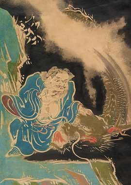 Daoist Immortal with Drago