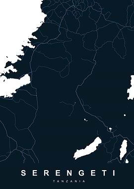 SERENGETI Map TANZANIA