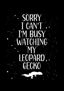 I am busy watch my leopard