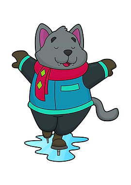 Dog Ice skating Scarf