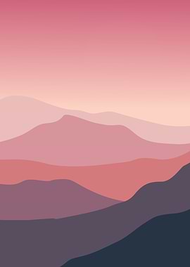 Pink Sky cloud mountains