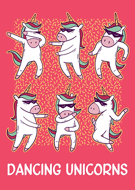 Funny Dancing Unicorns