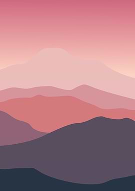 Pink Sky Mountain layers