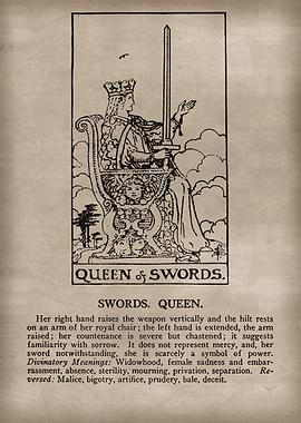 Queen of Swords Tarot Card