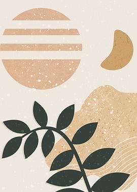 Abstract circle shape leaf