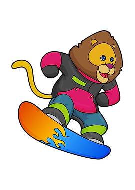 Lion Snowboarder Snowboard