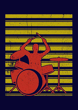 Drummer Sunset Drum Set