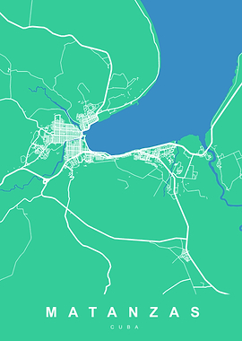 MATANZAS Map CUBA