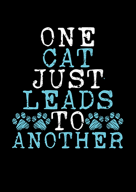 One cat just leads