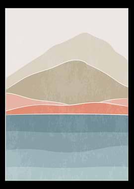 Modern minimalist mountain