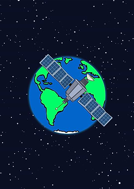 Earth and satellite