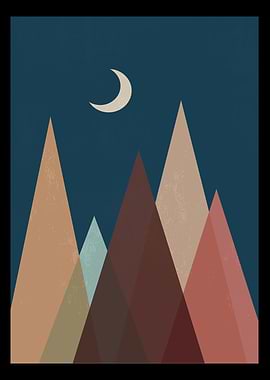 Modern minimalist mountain