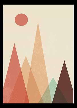 Modern minimalist mountain