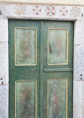 Santorini Oia Green Door 1