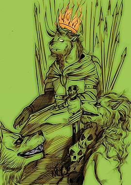 Infernal green throne