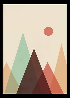 Modern minimalist mountain