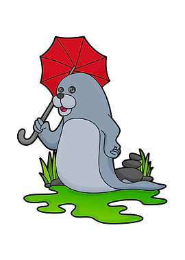 Seal Raining Umbrella
