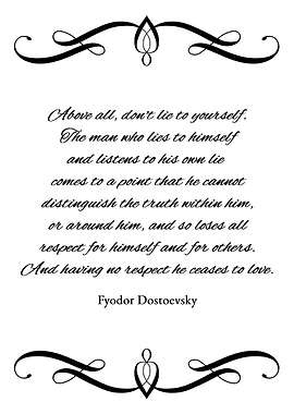 Never Lie to Yourself