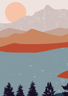 Sunrise river landscapes