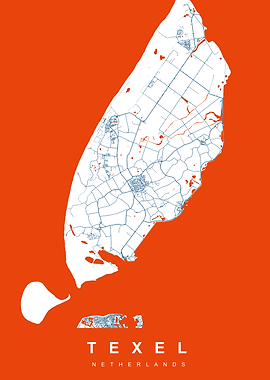 TEXEL Map NETHERLANDS