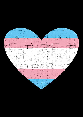 Heart with transgender fla