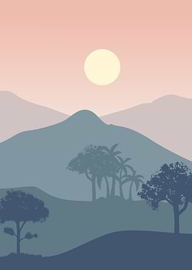 Morning Sunrise and Trees