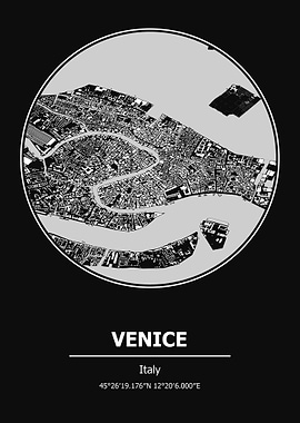 Venice City Map Italy