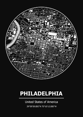 Philadelphia City Map USA