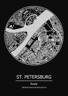 ST Petersburg Map Russia