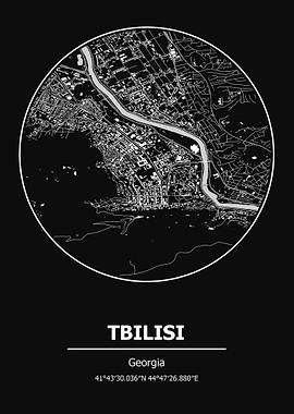 Tbilisi City Map Georgia