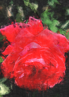 Classic red rose artwork