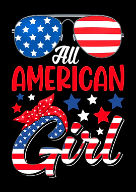 Girl Patriotic 4th of July